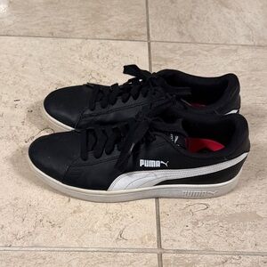 Puma Men's Black Sneakers with White Stripe